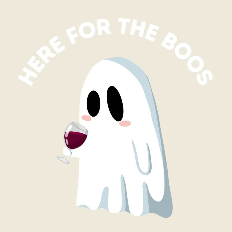 Here for the Boos – Funny Ghost Pun