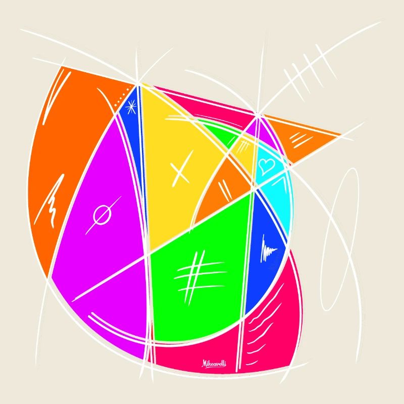 Farbiges Chaoszeichen Kunst