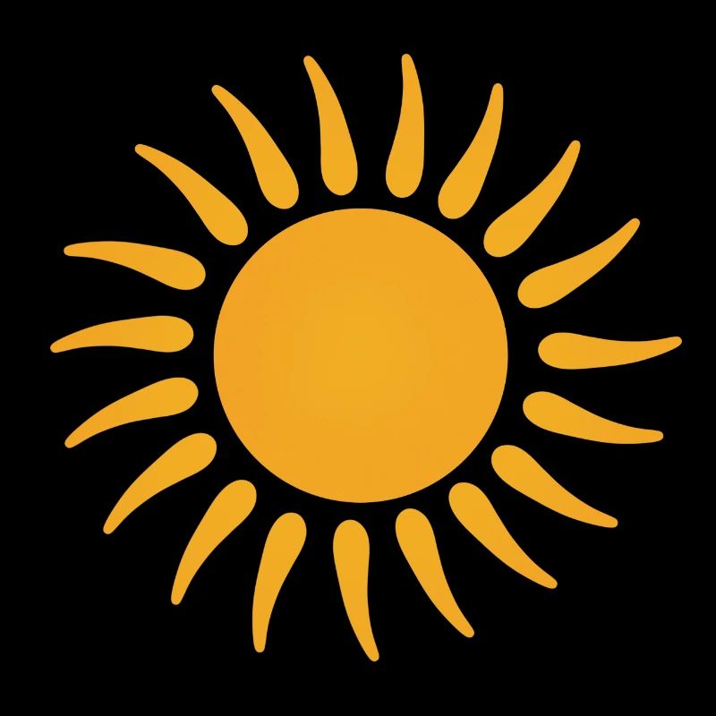 Sunburst Orange Sonne Grafik