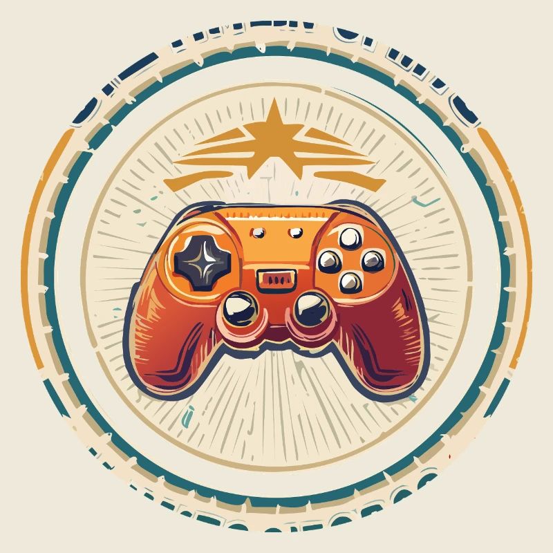 Retro Spielcontroller Abzeichen