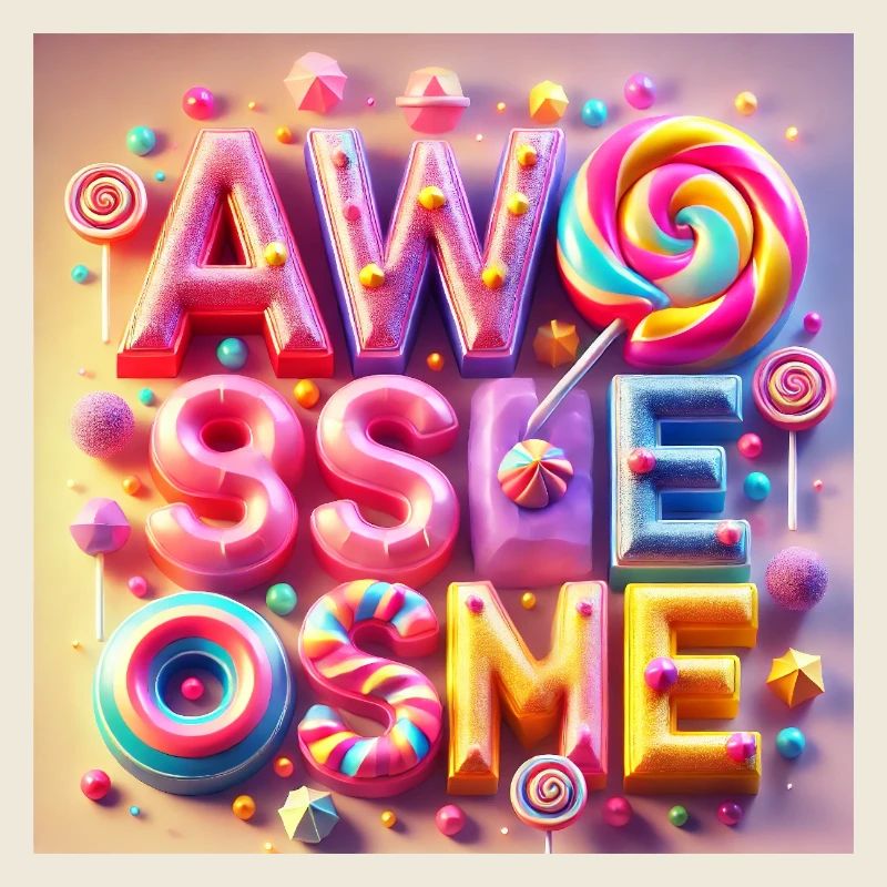 Candy Lettering Awesome