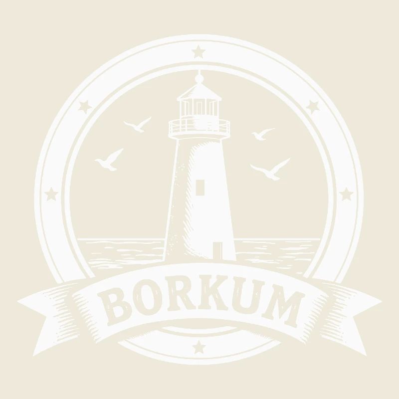 Leuchtturm Borkum Maritimes Emblem