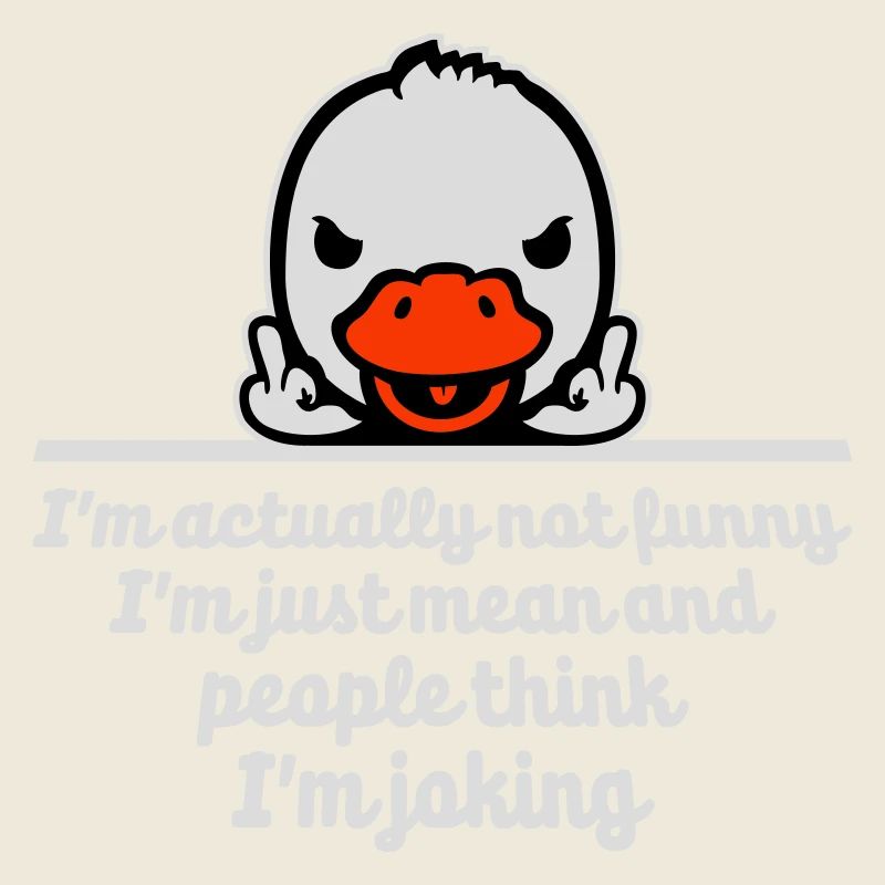 Ente Mittelfinger Not Funny Mean People Think Joke