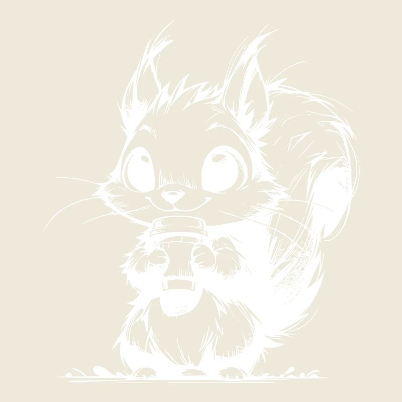 Waldbewohner mit Kaffee Waldrand Kaffeeklatsch