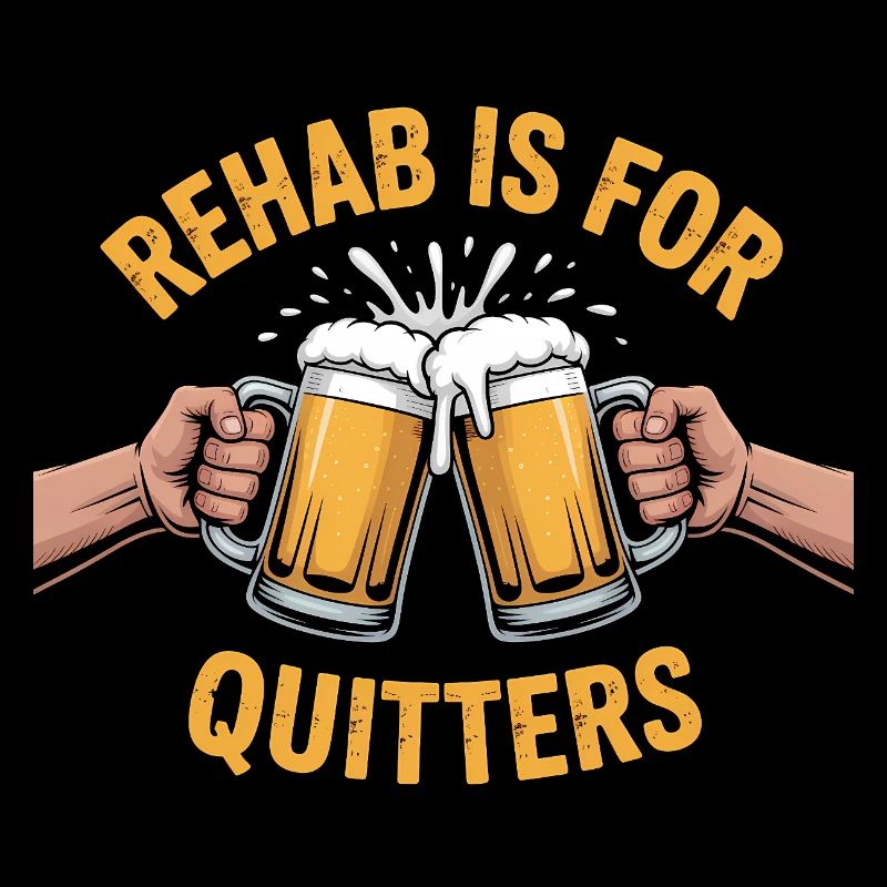 Rehab is for Quitters - Cool Beer Logo