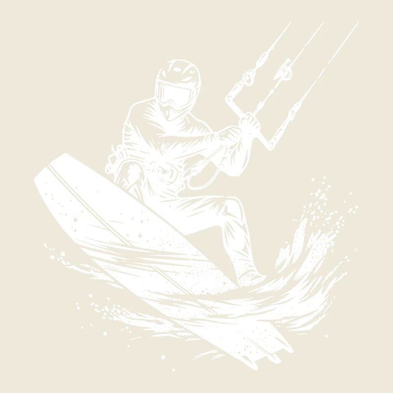 Kite surfing, seawater, wind, riding fun