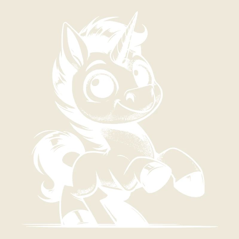 Little cuddly baby unicorn charming looking