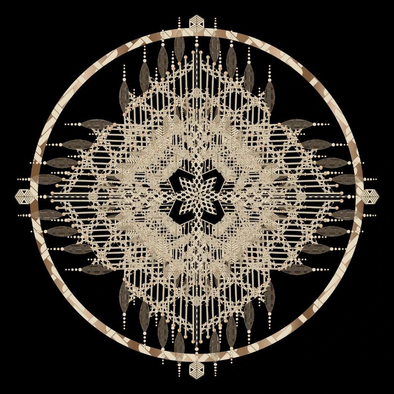 Ornement rond en macramé plein de paix et d’harmonie