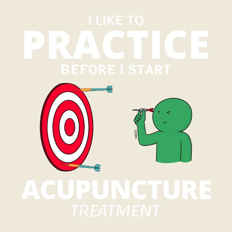 Professionnel de la pratique du traitement d’acupuncture drôle