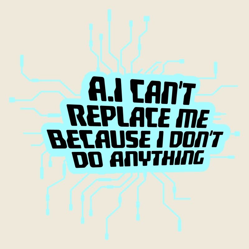 AI Can't Replace Me I Don't Do Anything Humor Joke