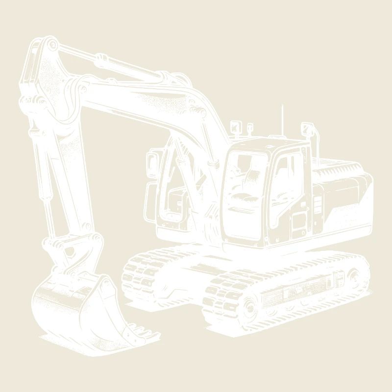 Starker Bagger die Maschine mit dem langen Arm