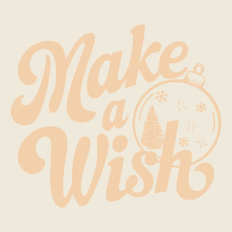 Make a Wish Ornament-Typografie