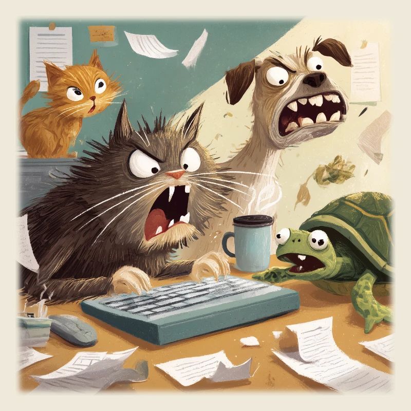 Tierisches Bürochaos