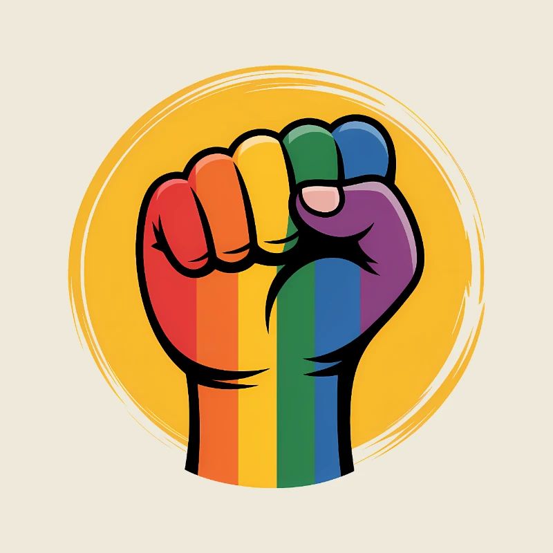 Rainbow Fist Antifa - Contre la droite