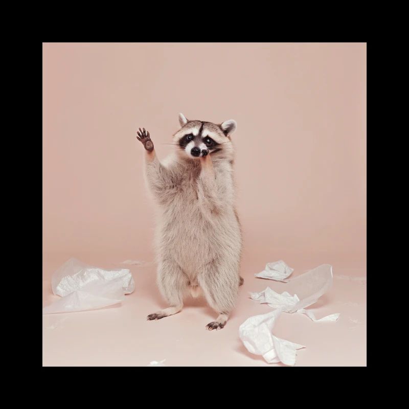 Verwirrter Waschbär-Trash-Panda-lustiges Tier-Meme