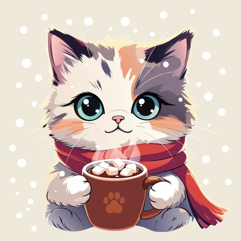 Winter Cozy Kitten