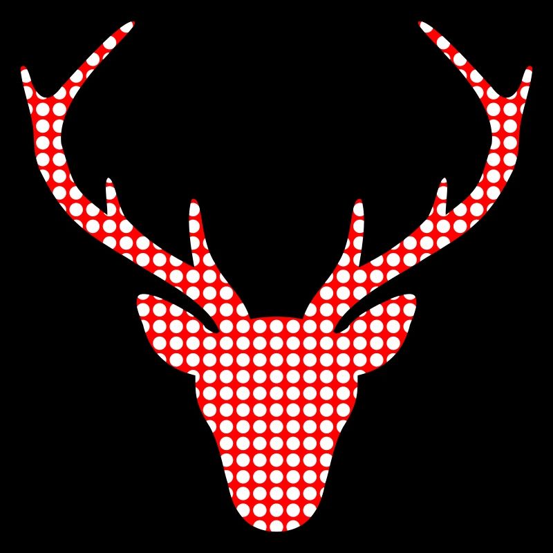 Roter Hirsch im Punktemuster