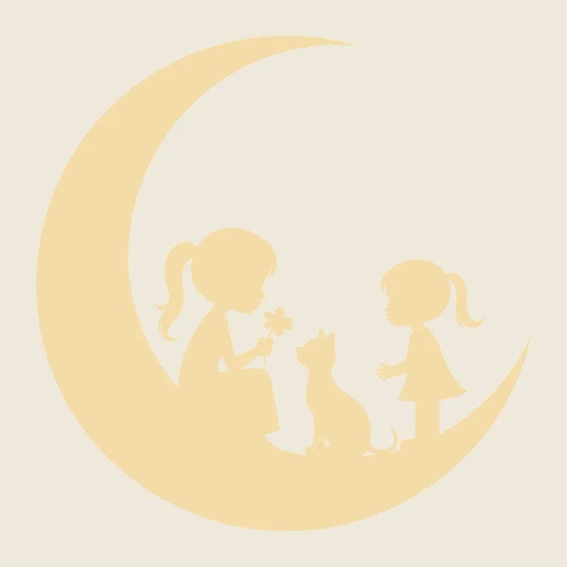 Silhouette de la Fêle Fleur sur la Lune
