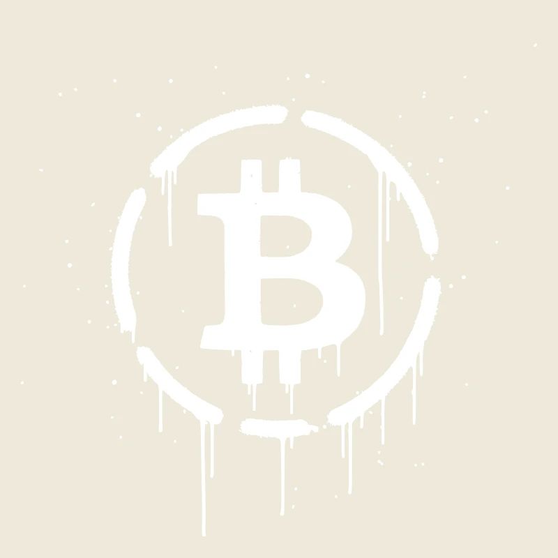 Bitcoin Logo Graffiti Krypto