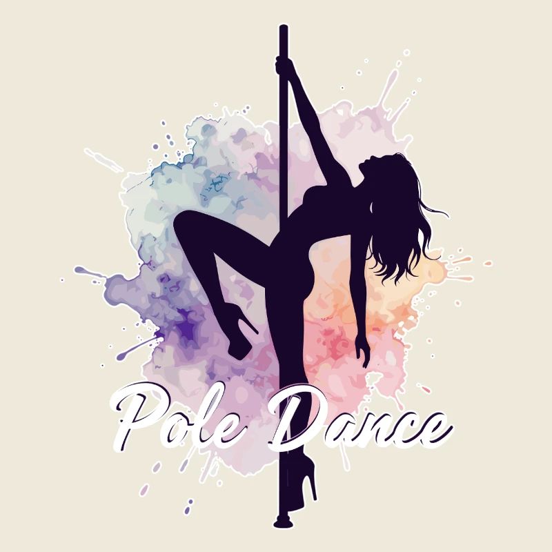 Pole Dance Poledancerinnen Aquarell stark Geschenk