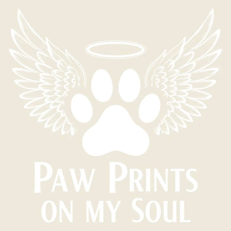 Pug Dog Nuage Ailes d’Ange Adieu Deuil