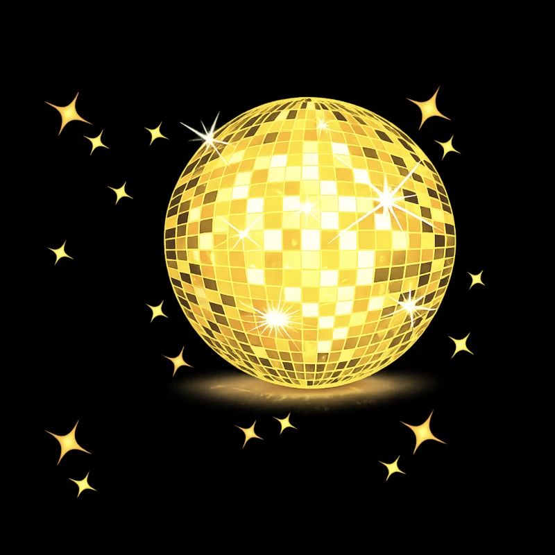 Goldenes Disco-Ball Glanz