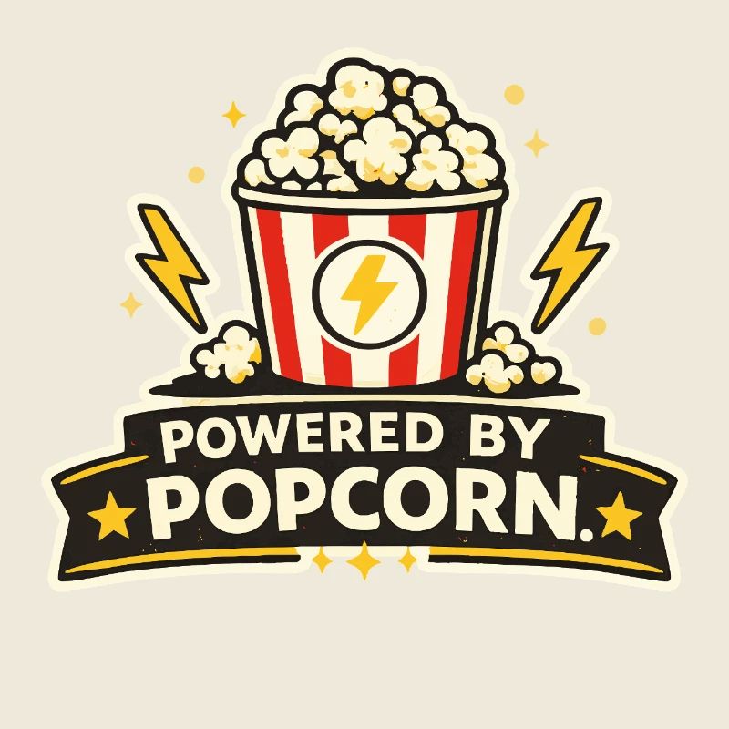 Powered by Popcorn – Film Snack Motif