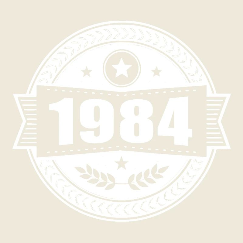 1984 Retro Abzeichen, Geboren 1983. Rundes Emblem