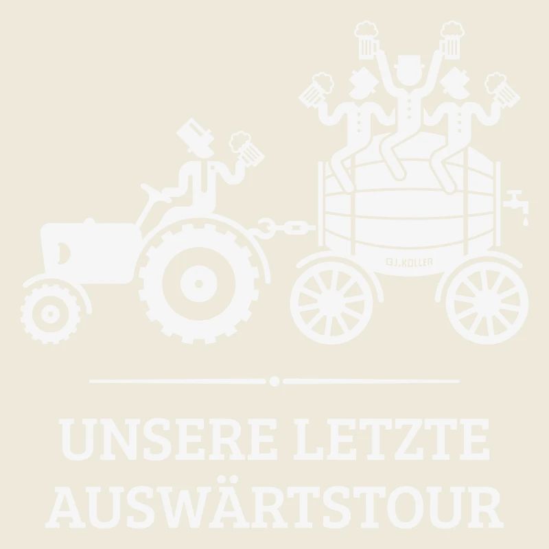 Unsere Letzte Auswärtstour, Trecker Bierfass JGA W