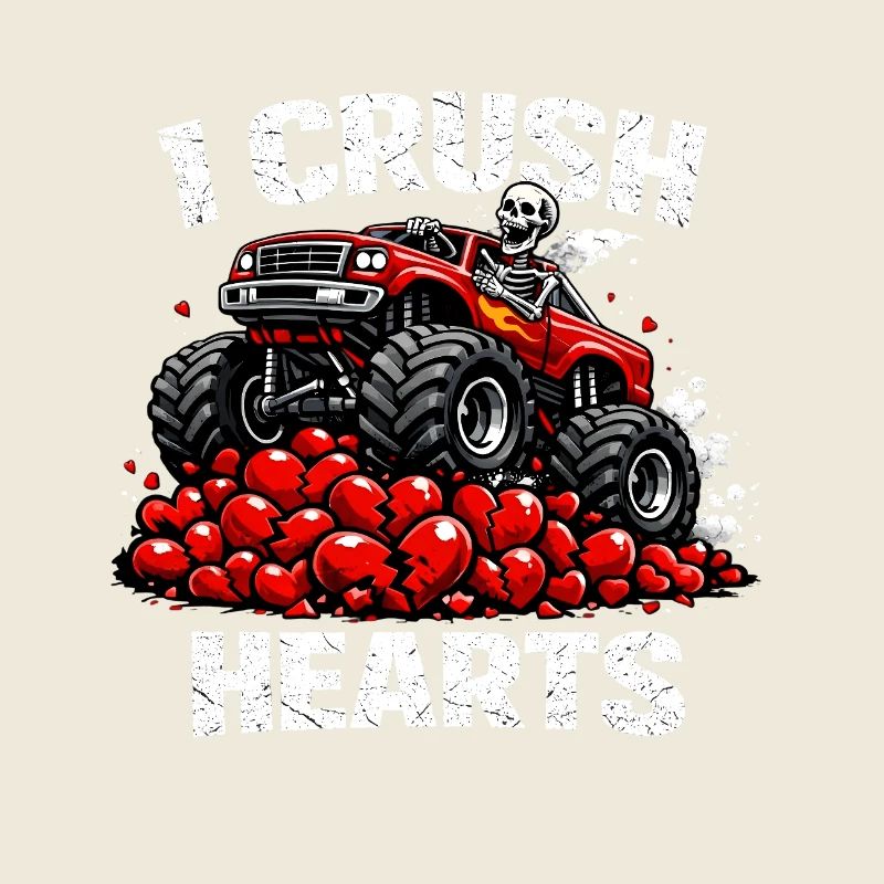 Valentinstag Ich zerquetsche Herzen Skelettschädel