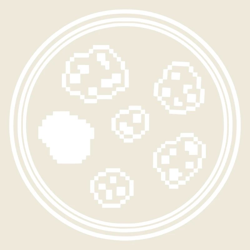 Petri dish pixel art bacteria