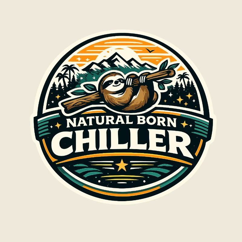 Naturally Chill Sloth Badge