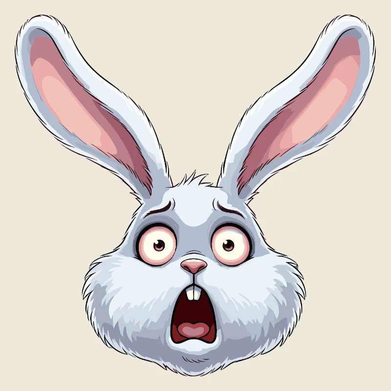 Schockhase Cartoon Illustration