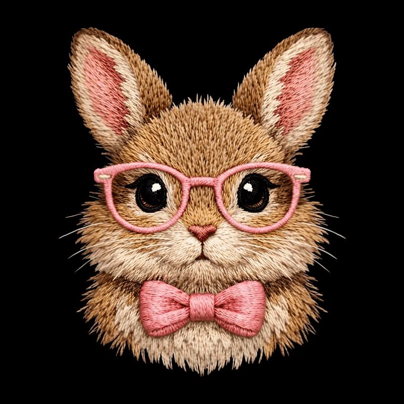 Cute Bunny with Glasses & Bow Tie | Easter Bunny