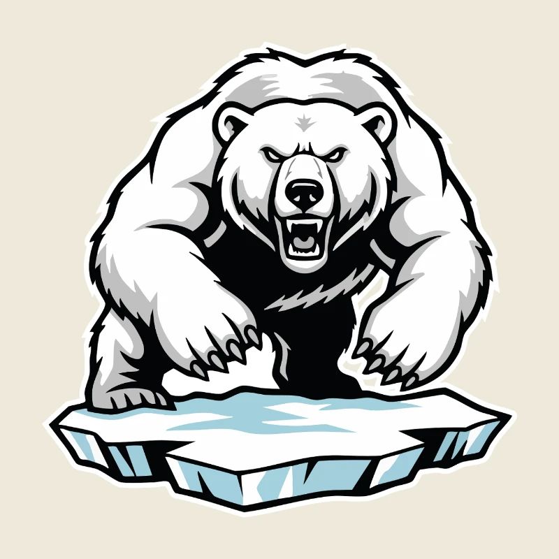 Arktischer Eisbär Maskottchen Maskottchen Bär