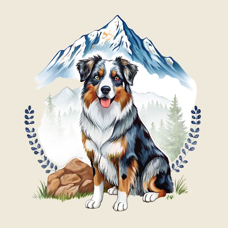 Illustration de la nature du paysage canin australien