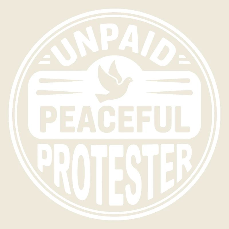 Unpaid Peaceful Protester Activist Saying Demo