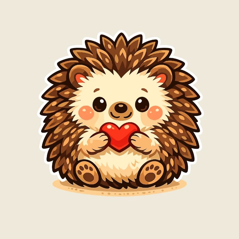 Kuscheliger Igel mit Herz
