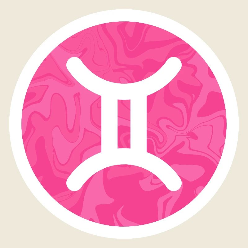 Zwillinge Sternzeichen Rosa Marmorsymbol