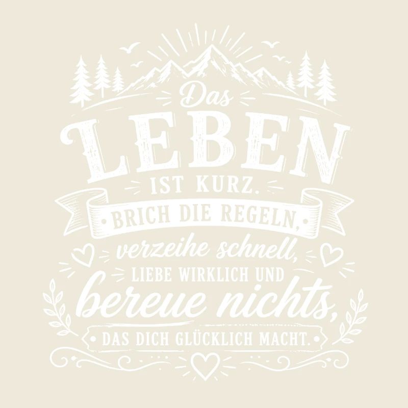 Lebe Mutig – Regeln brechen Zitat