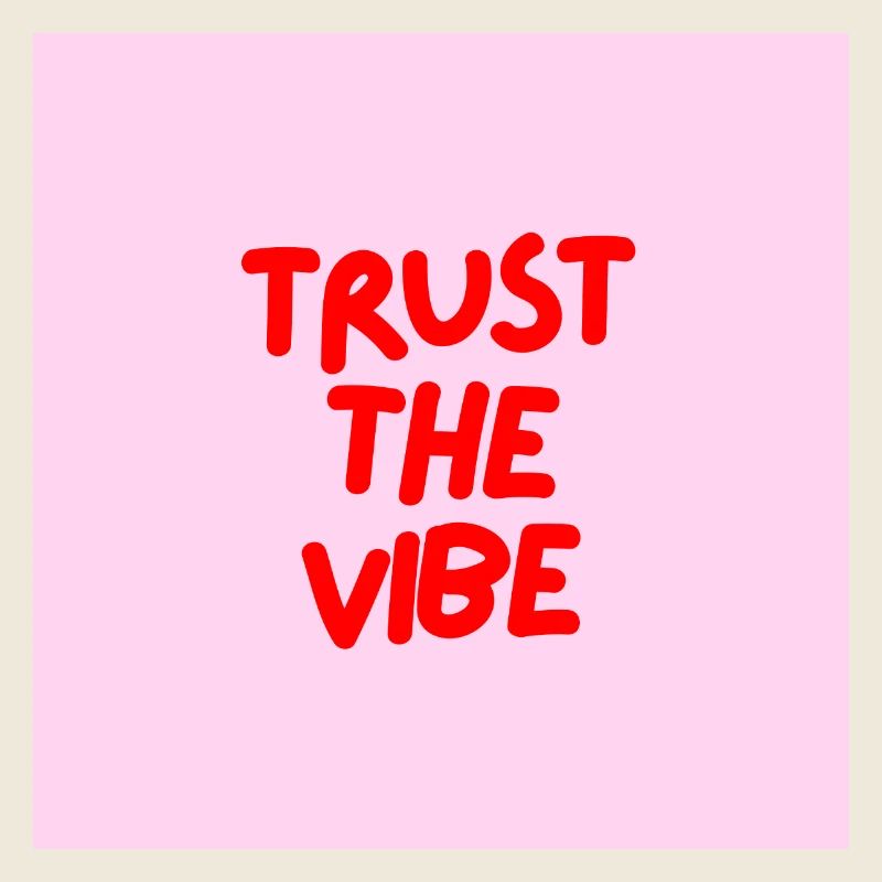 Minimalist TRUST THE VIBE Graphic Tee Design