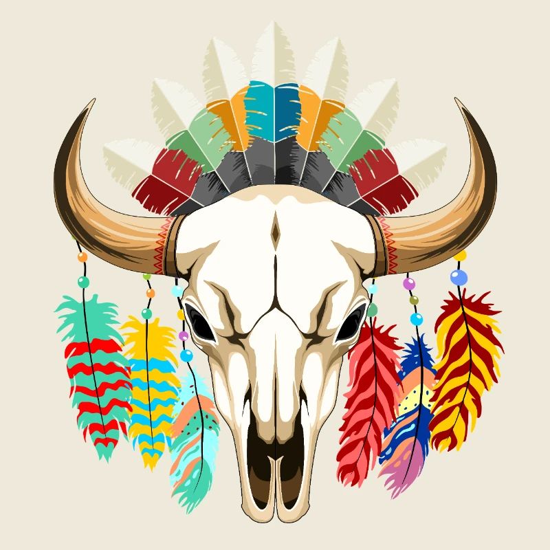 Buffalo Skull – Kunst der amerikanischen Ureinwohner