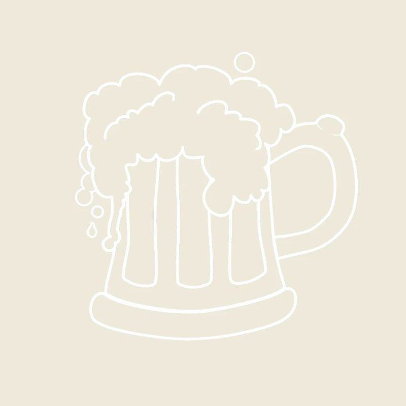 Chope à bière avec couronne en mousse - Drôle de design de bière