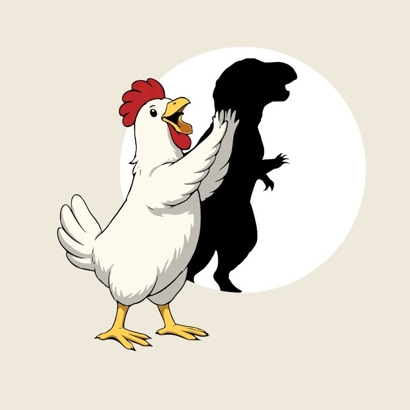 Marionnette d’ombre dinosaure Poulet T Rex drôle