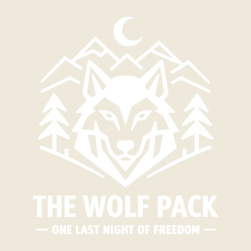 Wolfpack Emblem: Geometric Bachelor Party Wolf Shirt