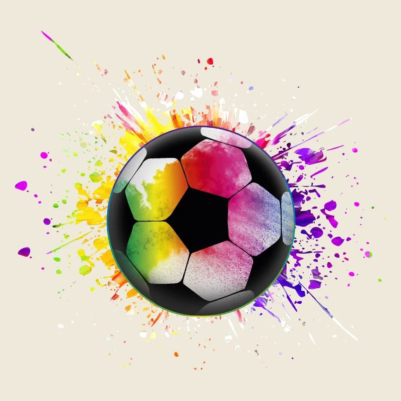 Bunter Fußball Regenbogenfarben