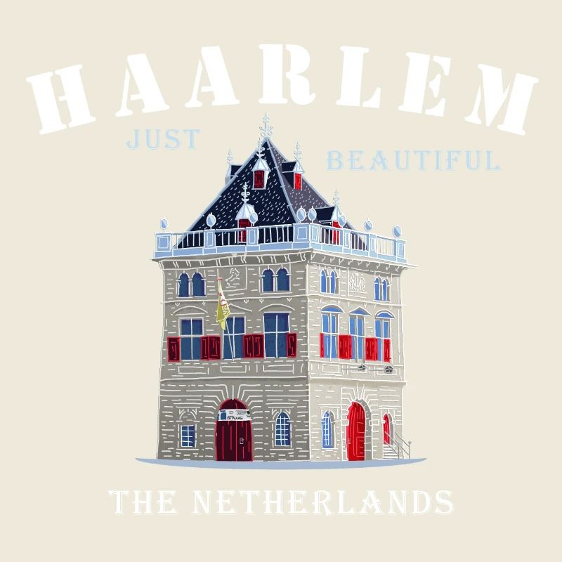 Haarlem Facade De Waag, Pays-Bas Dessin à la main