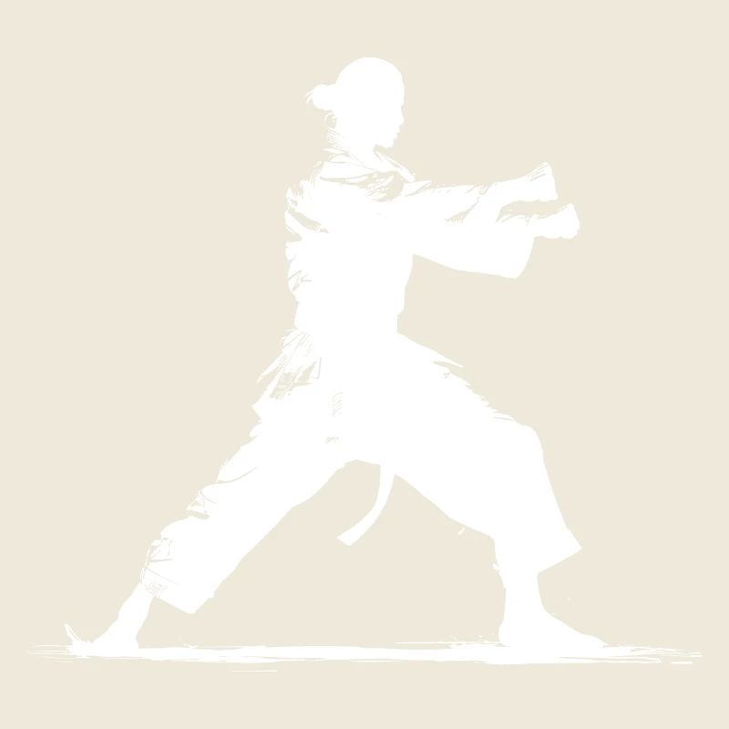Karate Mädchen Skizze