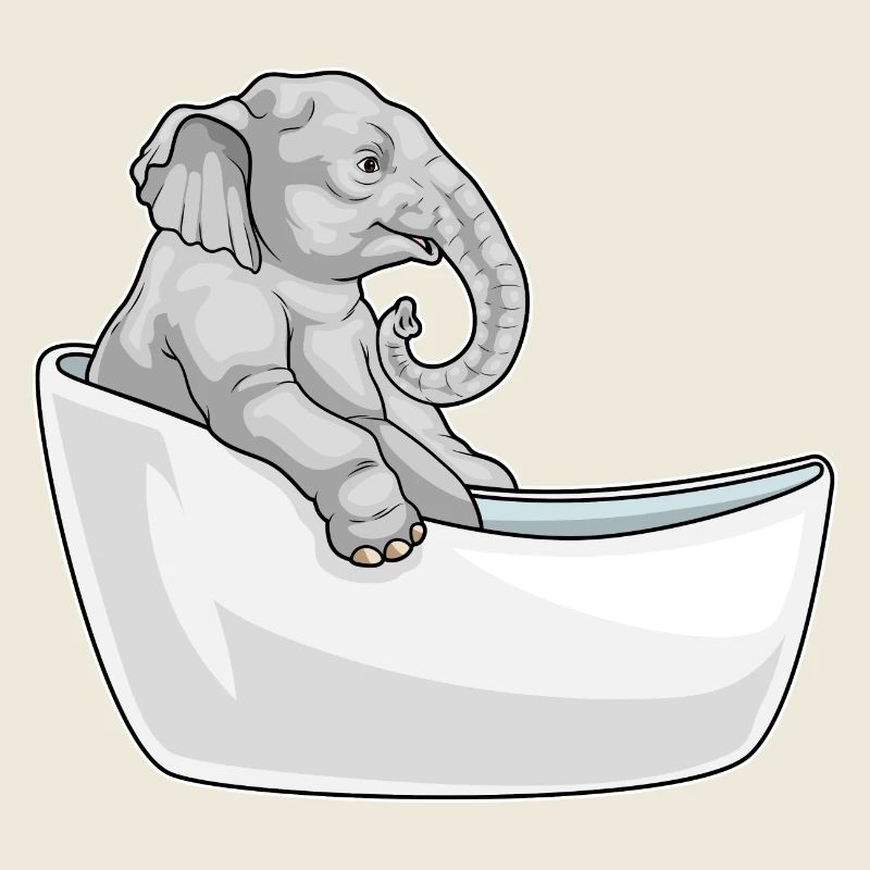 Elefant Baden Badewanne