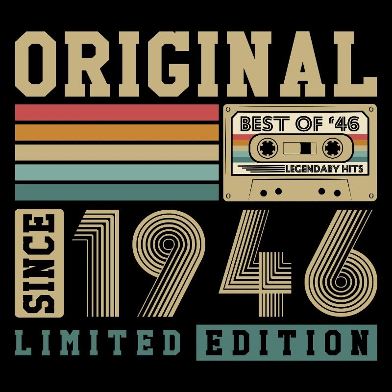 Original 1946 Vintage Birthday Retro